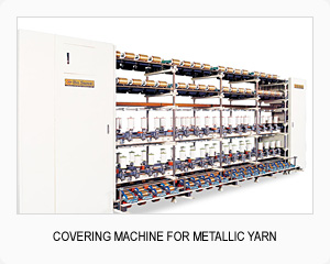 covering machine for metallic yarn