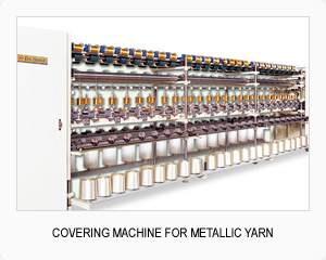 covering machine for metallic yarn